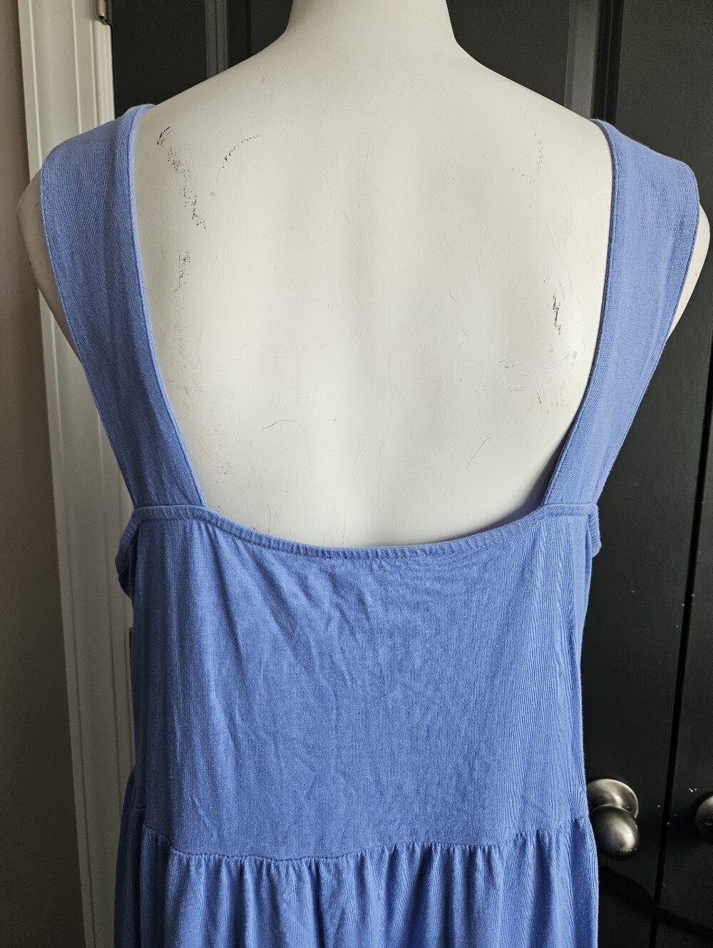 J Crew Womens Blue Tiered Maxi Dress Sz Large - Picture 5 of 13